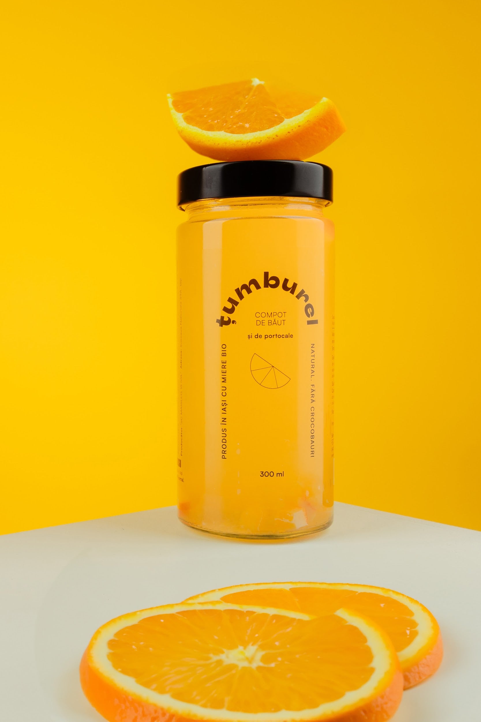 Compot de Portocale Țumburel cu Miere și Mentă, Băutură Răcoritoare Naturală 300ml